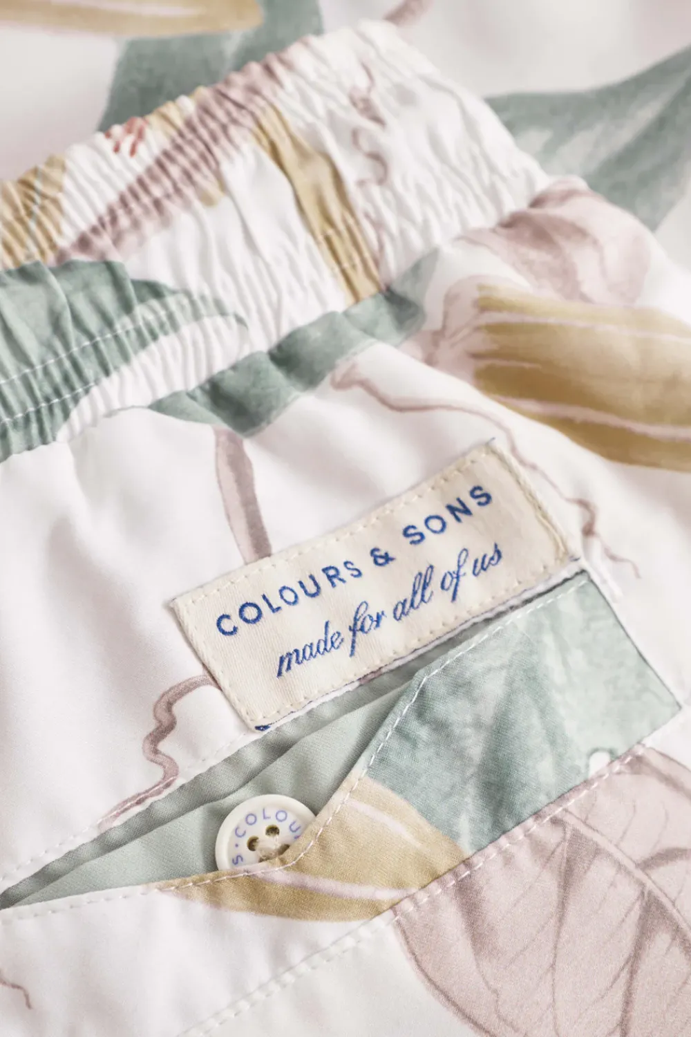 Colours & Sons Badehose Printed - Botanical*Herren Badehosen