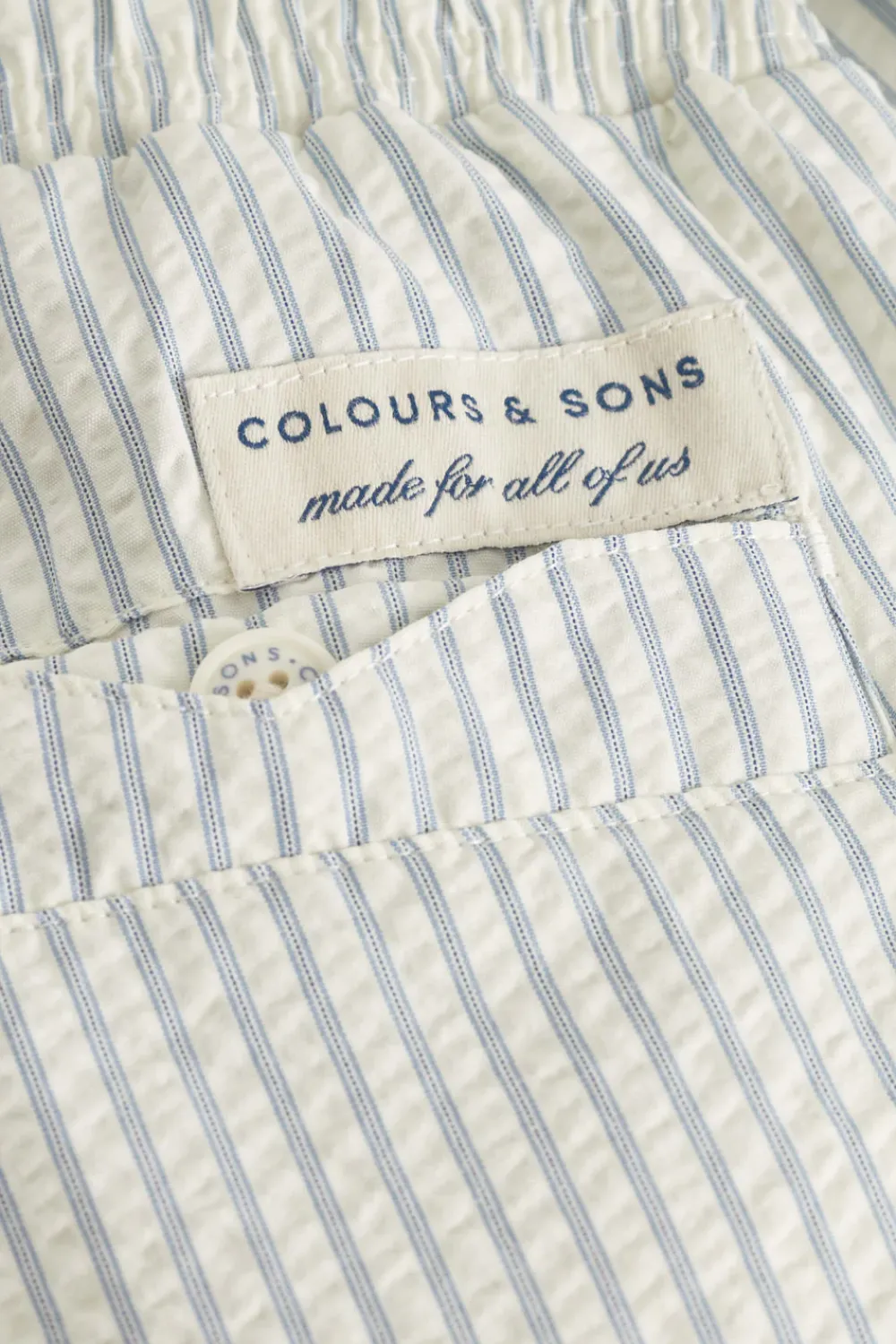 Colours & Sons Badehose Seersucker - Blue Stripes*Herren Badehosen