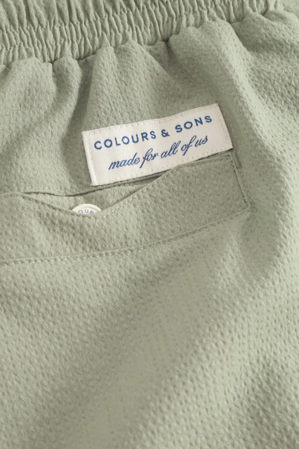 Colours & Sons Badehose Seersucker - Wasabi*Herren Badehosen