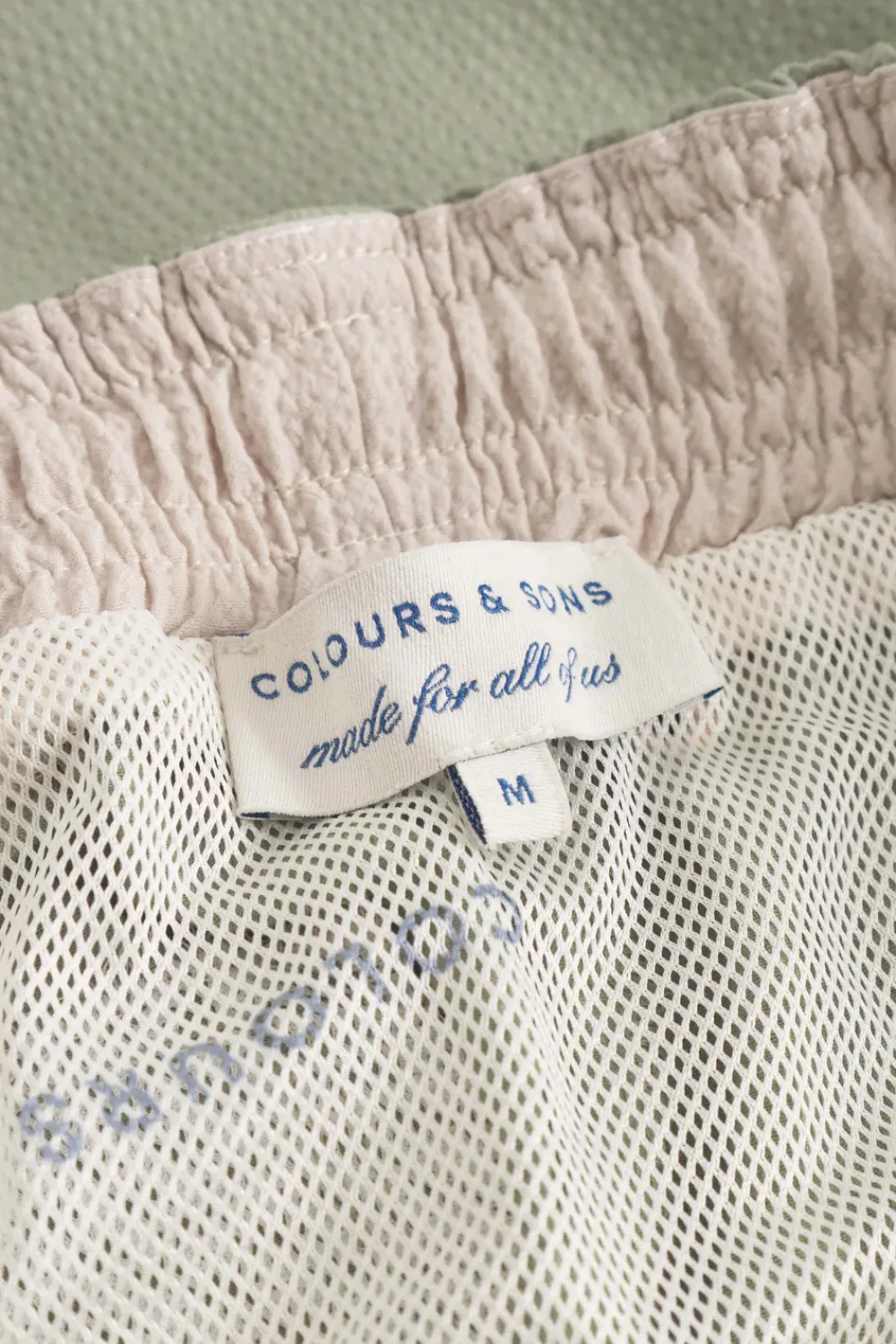 Colours & Sons Badehose Seersucker - Wasabi*Herren Badehosen
