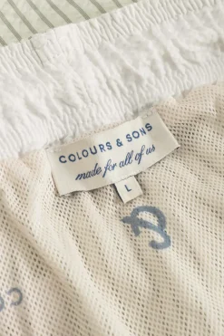 Colours & Sons Badehose Seersucker - Wasabi Stripes*Herren Badehosen