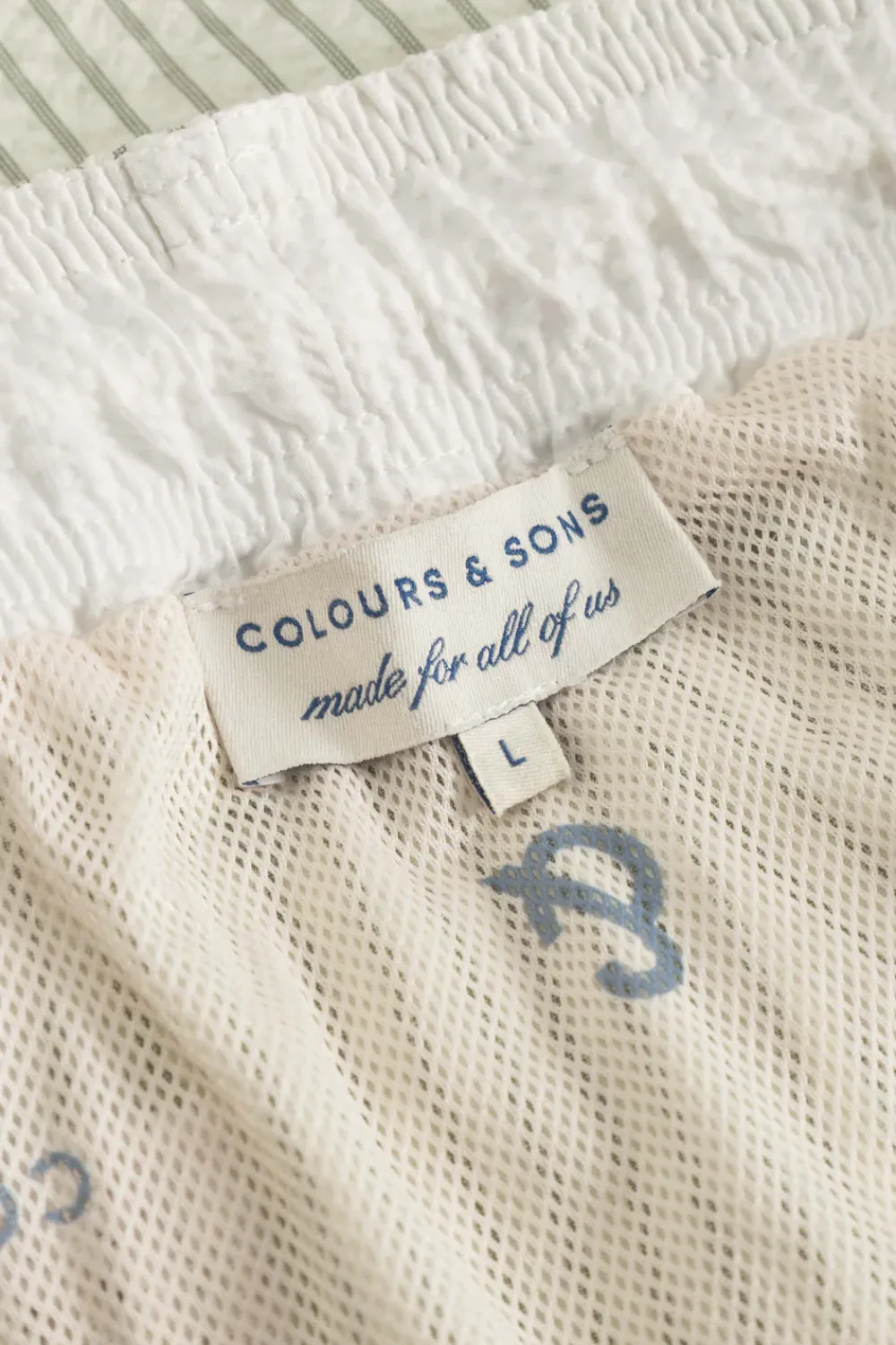 Colours & Sons Badehose Seersucker - Wasabi Stripes*Herren Badehosen