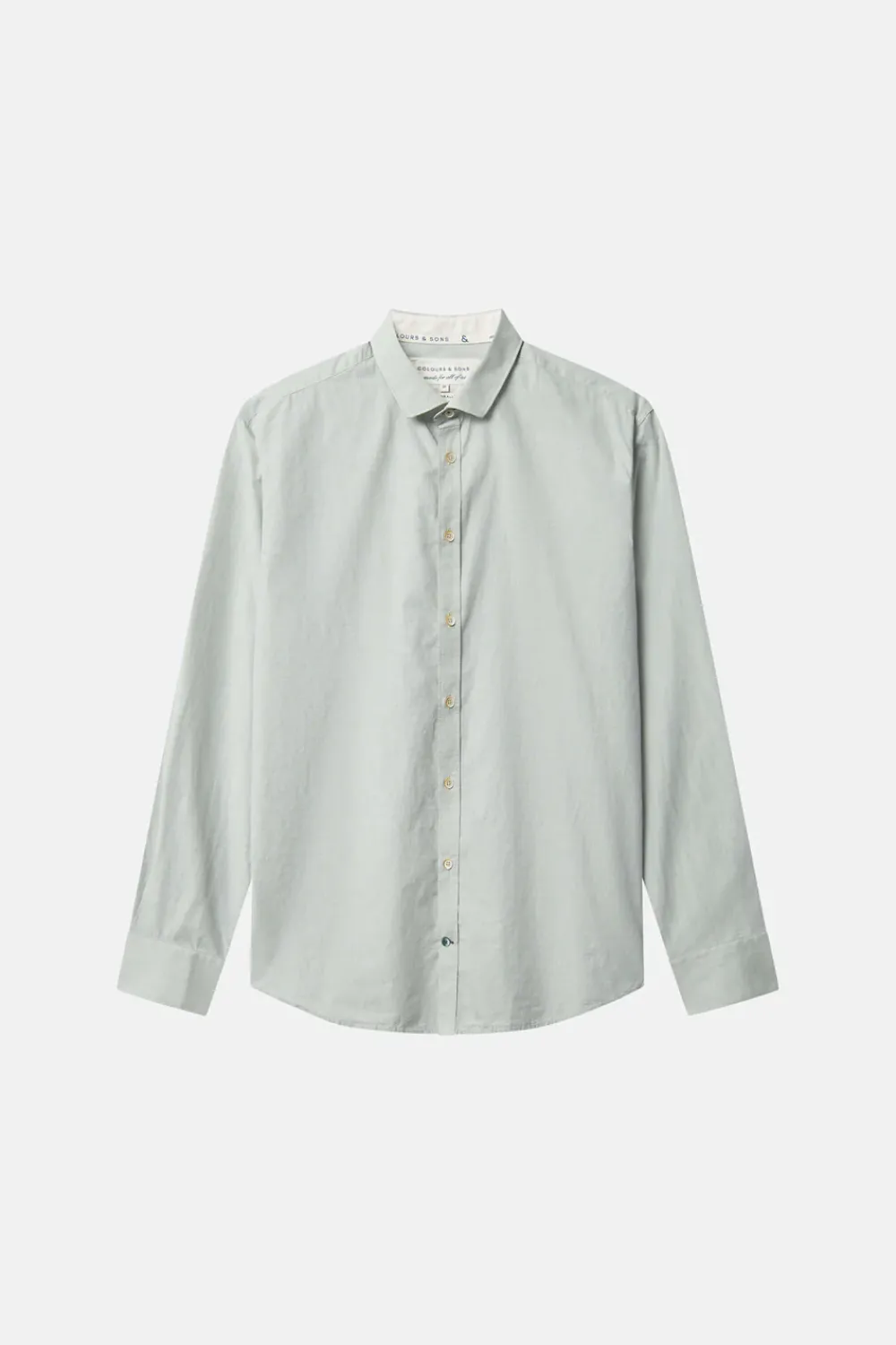 Colours & Sons Basic Hemd Popeline - Pistachio*Herren Hemden|Hemden