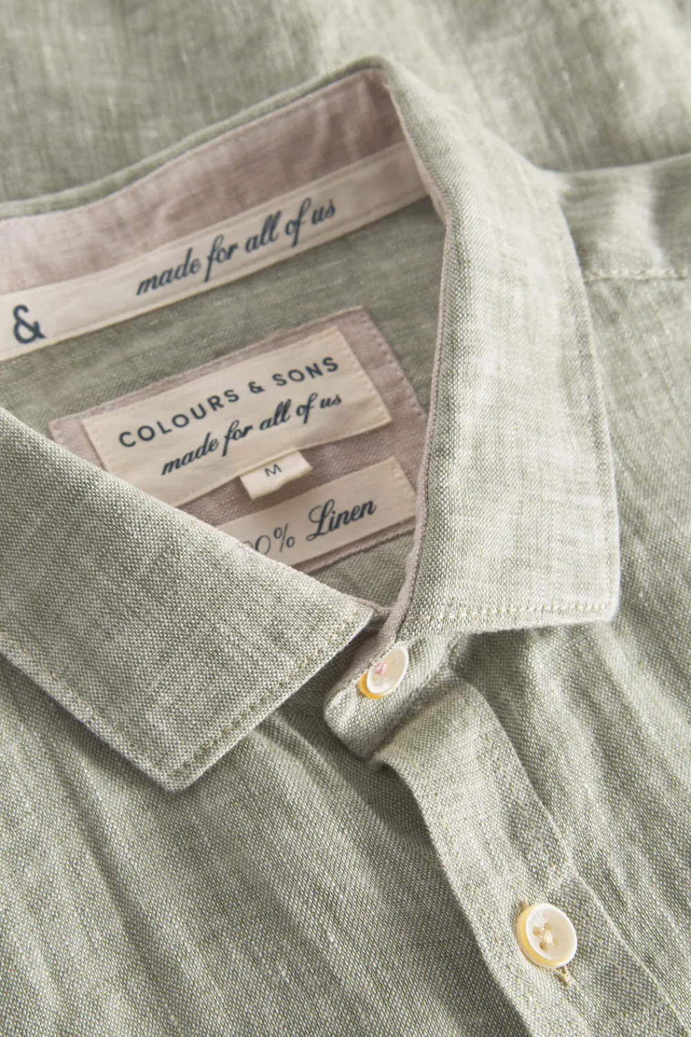 Colours & Sons Basic Leinen Hemd - Olive*Herren Hemden