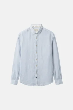 Colours & Sons Basic Leinen Hemd - Vintage Blue*Herren Hemden