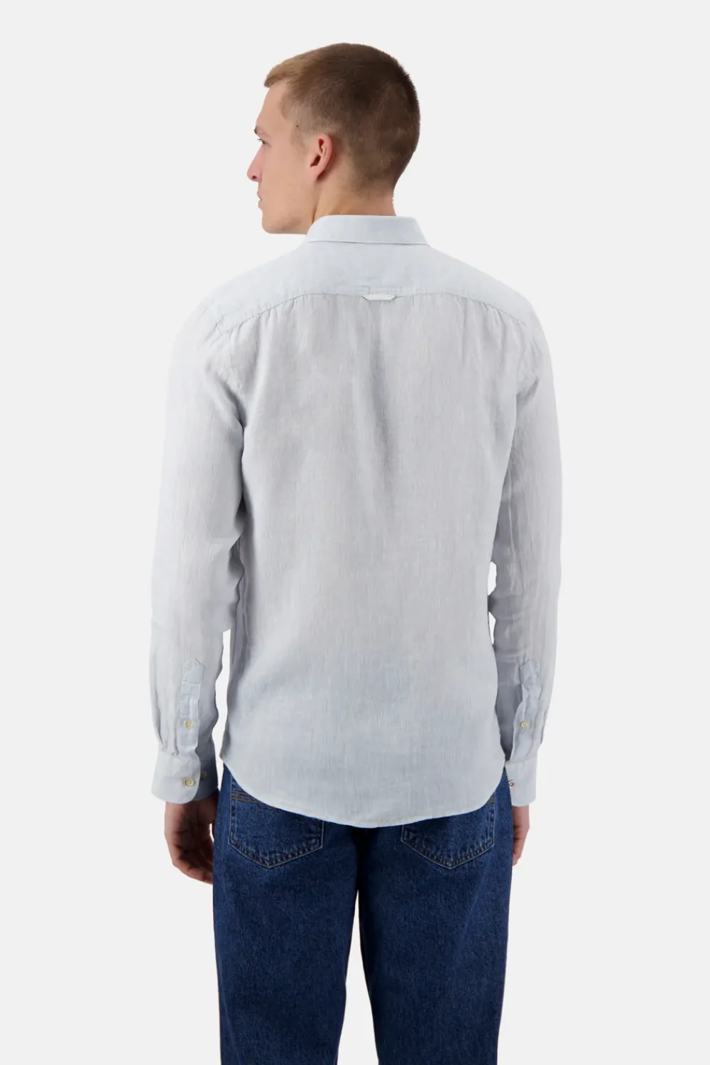 Colours & Sons Basic Leinen Hemd - Vintage Blue*Herren Hemden