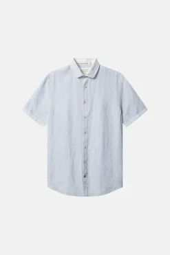 Colours & Sons Basic Leinen Hemd - Vintage Blue*Herren Hemden