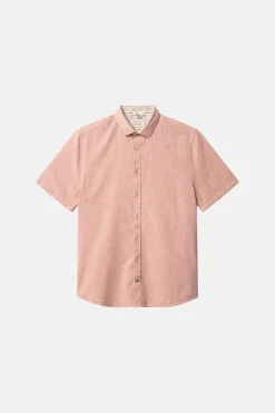 Colours & Sons Basic Leinen Hemd Kurzarm - Sienna*Herren Hemden