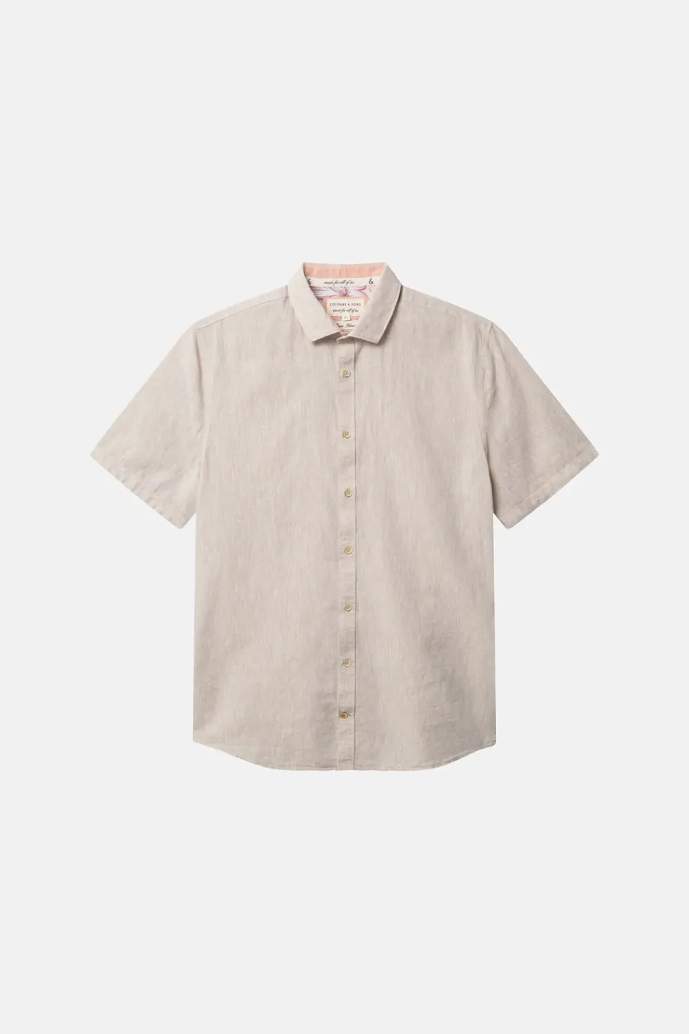 Colours & Sons Basic Leinen Hemd Kurzarm - Tent*Herren Hemden