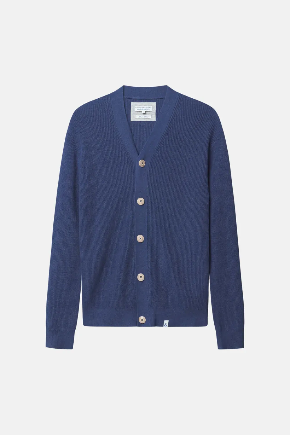 Colours & Sons Cardigan Leinen Blend - Navy*Herren Pullover