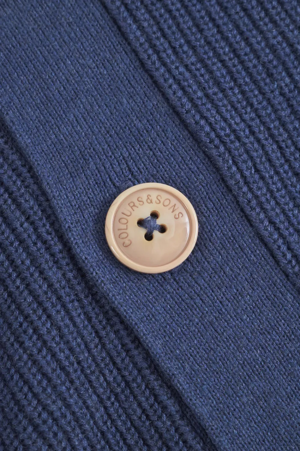 Colours & Sons Cardigan Leinen Blend - Navy*Herren Pullover