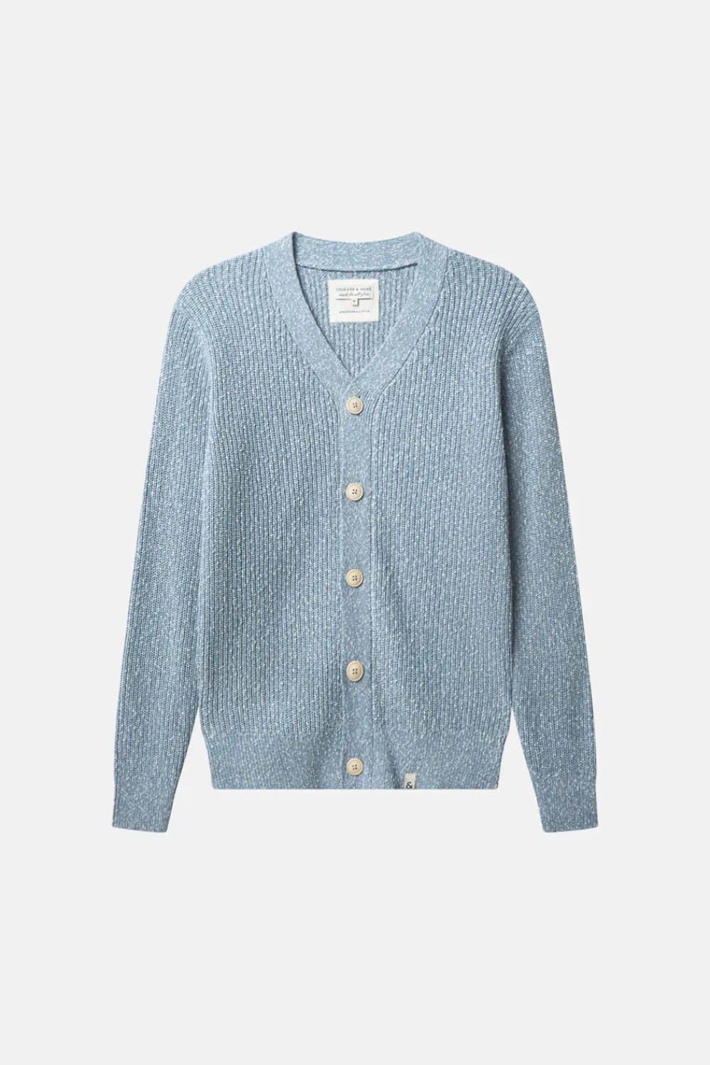 Colours & Sons Cardigan Two-Tone - Dove*Herren Pullover