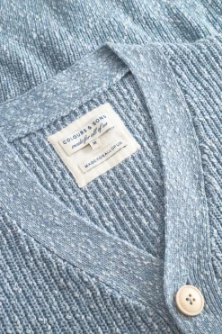 Colours & Sons Cardigan Two-Tone - Dove*Herren Pullover