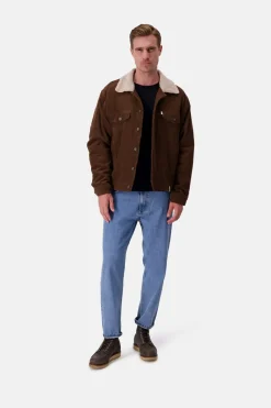 Colours & Sons Cord Trucker Jacke-Fellkragen - Soil*Herren Jacken