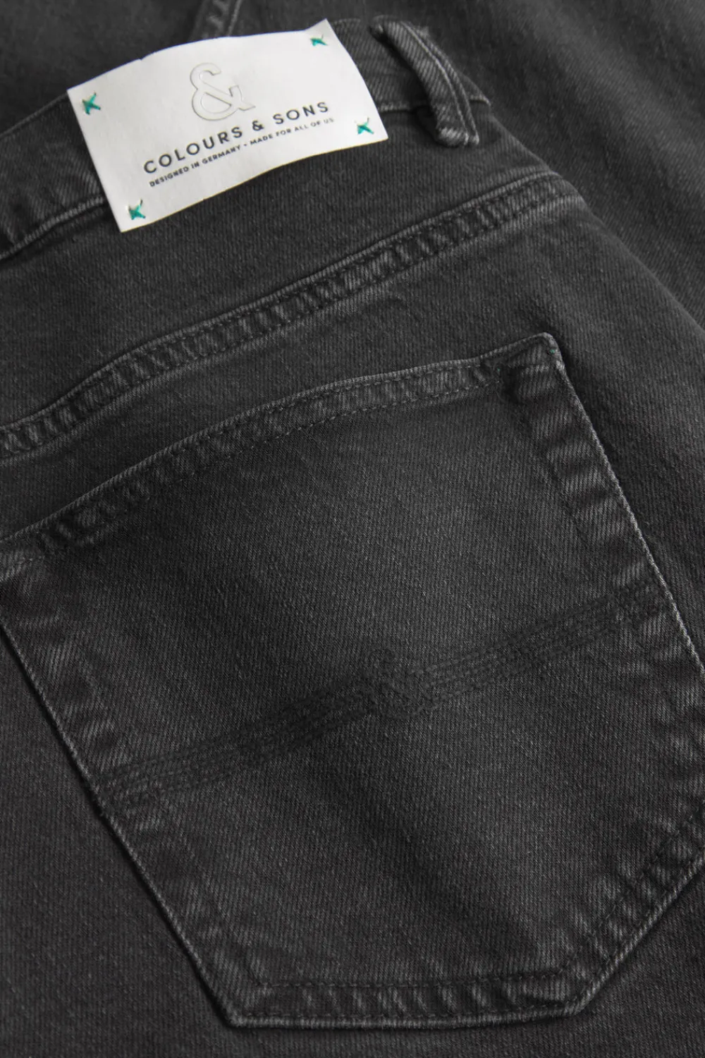 Colours & Sons Denim Cropped Stretch - Washed Black*Herren Jeans|Hosen & Jeans