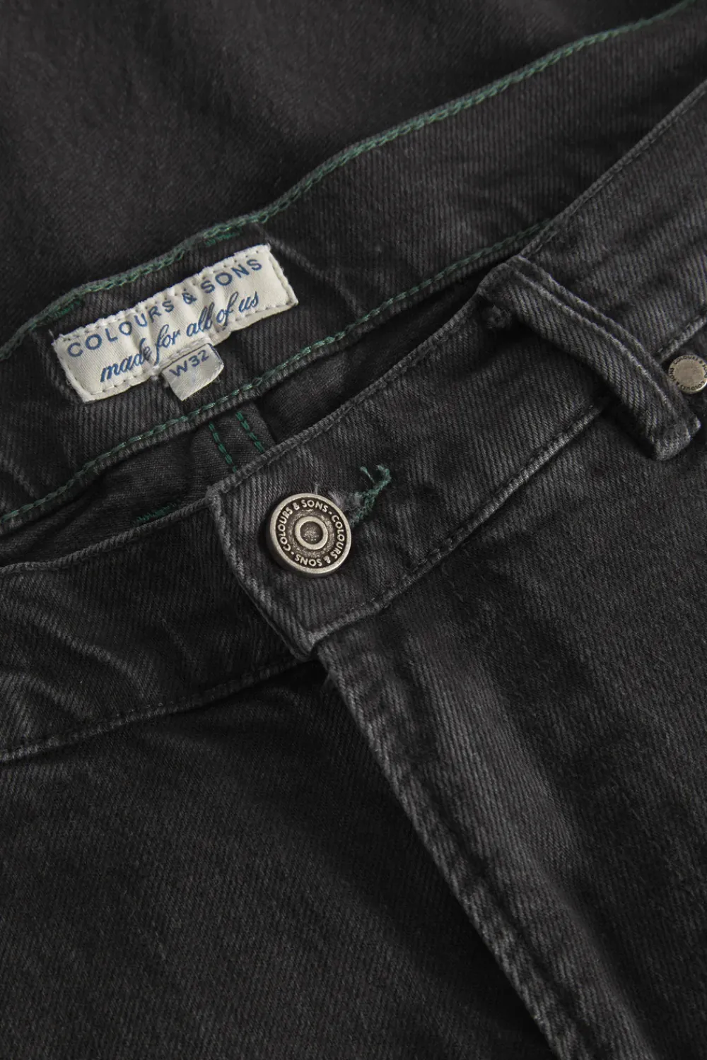 Colours & Sons Denim Cropped Stretch - Washed Black*Herren Jeans|Hosen & Jeans