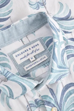 Colours & Sons Hemd gemuster - Kimono Palms*Herren Hemden