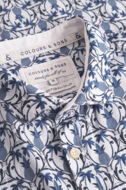 Colours & Sons Hemd gemustert - Pineapples*Herren Hemden