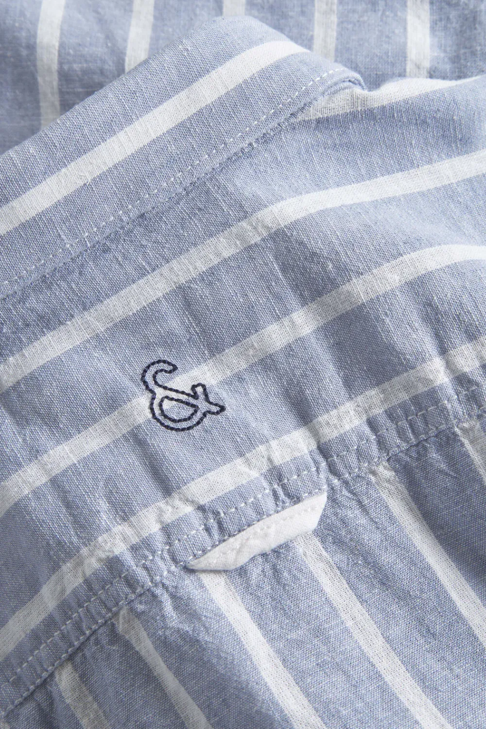 Colours & Sons Hemd gestreift Leinenmischung - Denim Stripes*Herren Hemden