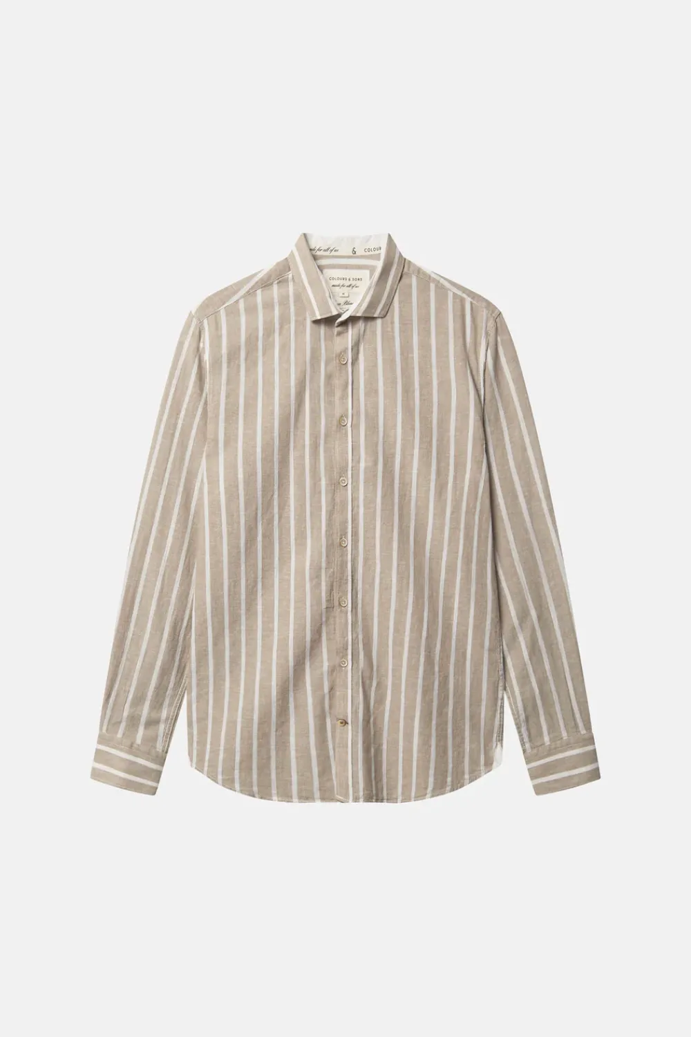 Colours & Sons Hemd gestreift Leinenmischung - Tent Stripes*Herren Hemden