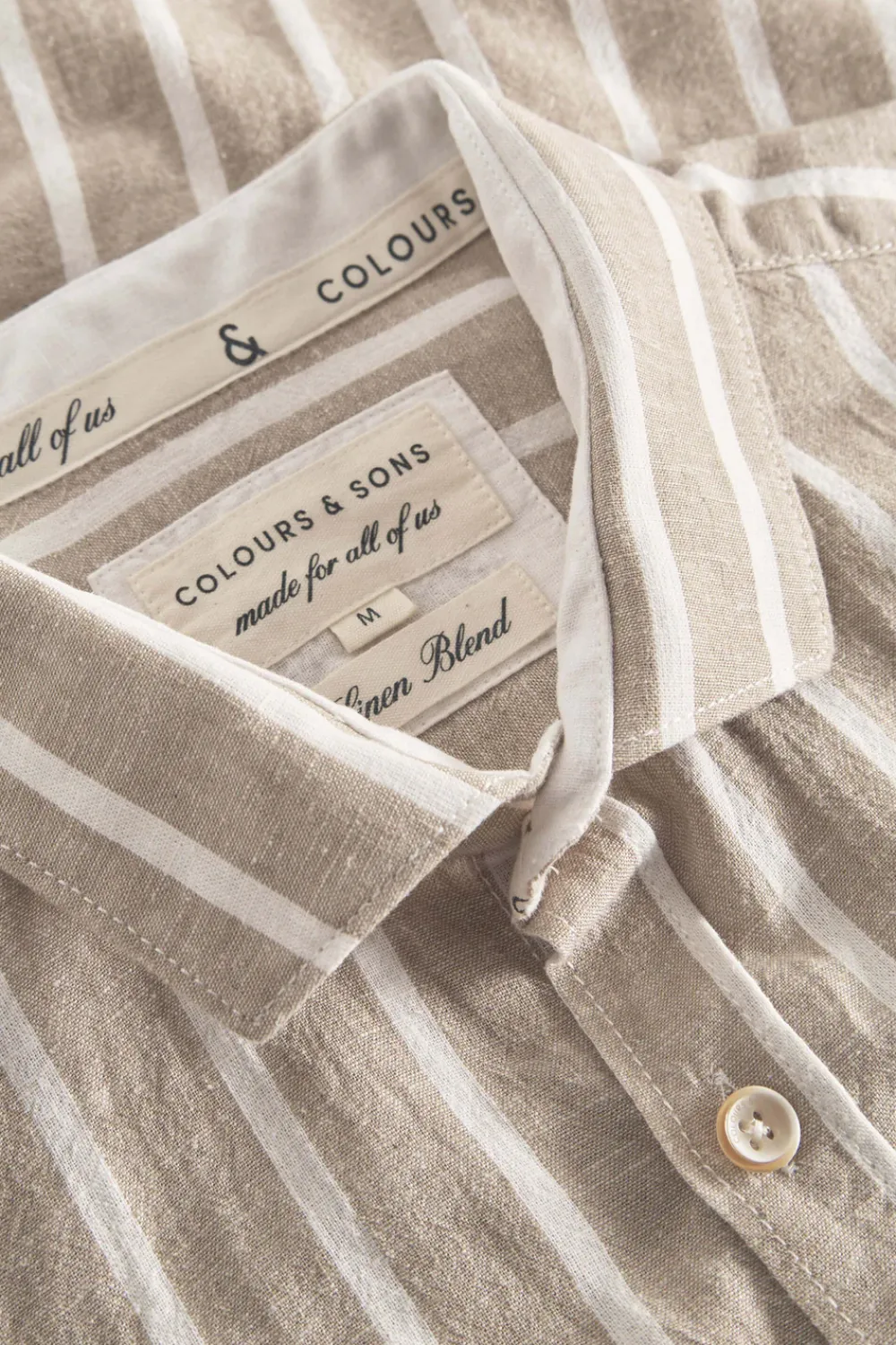 Colours & Sons Hemd gestreift Leinenmischung - Tent Stripes*Herren Hemden