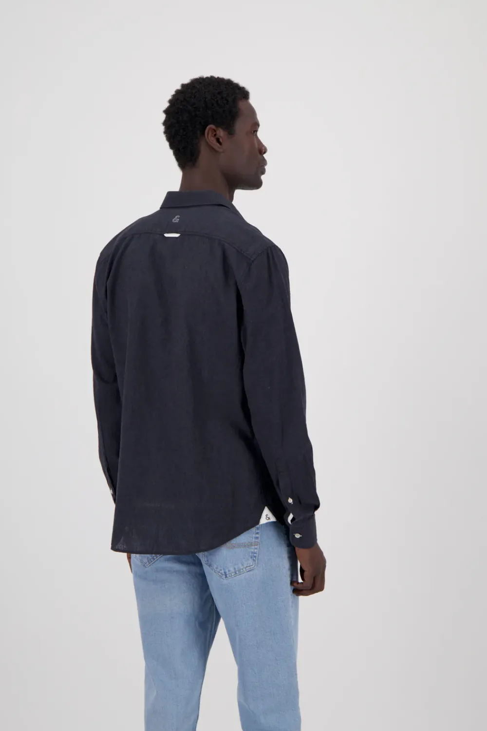 Colours & Sons Hemd Leinen Blend - Anthracite*Herren Hemden