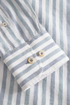 Colours & Sons Hemd Leinen Blend - Kimono-Great Wave*Herren Hemden