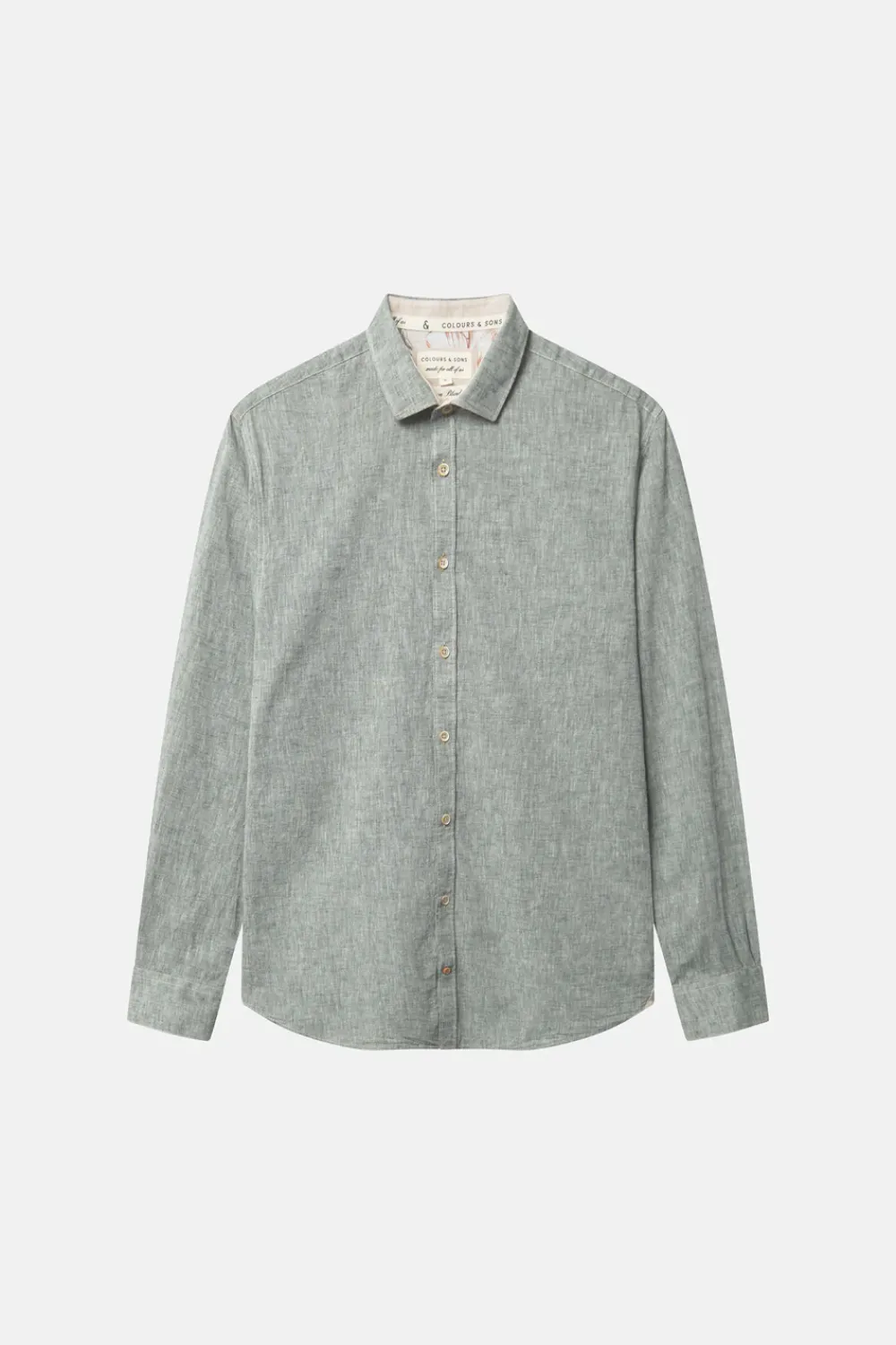 Colours & Sons Hemd Leinen Blend - Sage*Herren Hemden