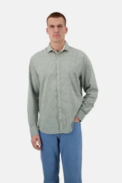 Colours & Sons Hemd Leinen Blend - Sage*Herren Hemden