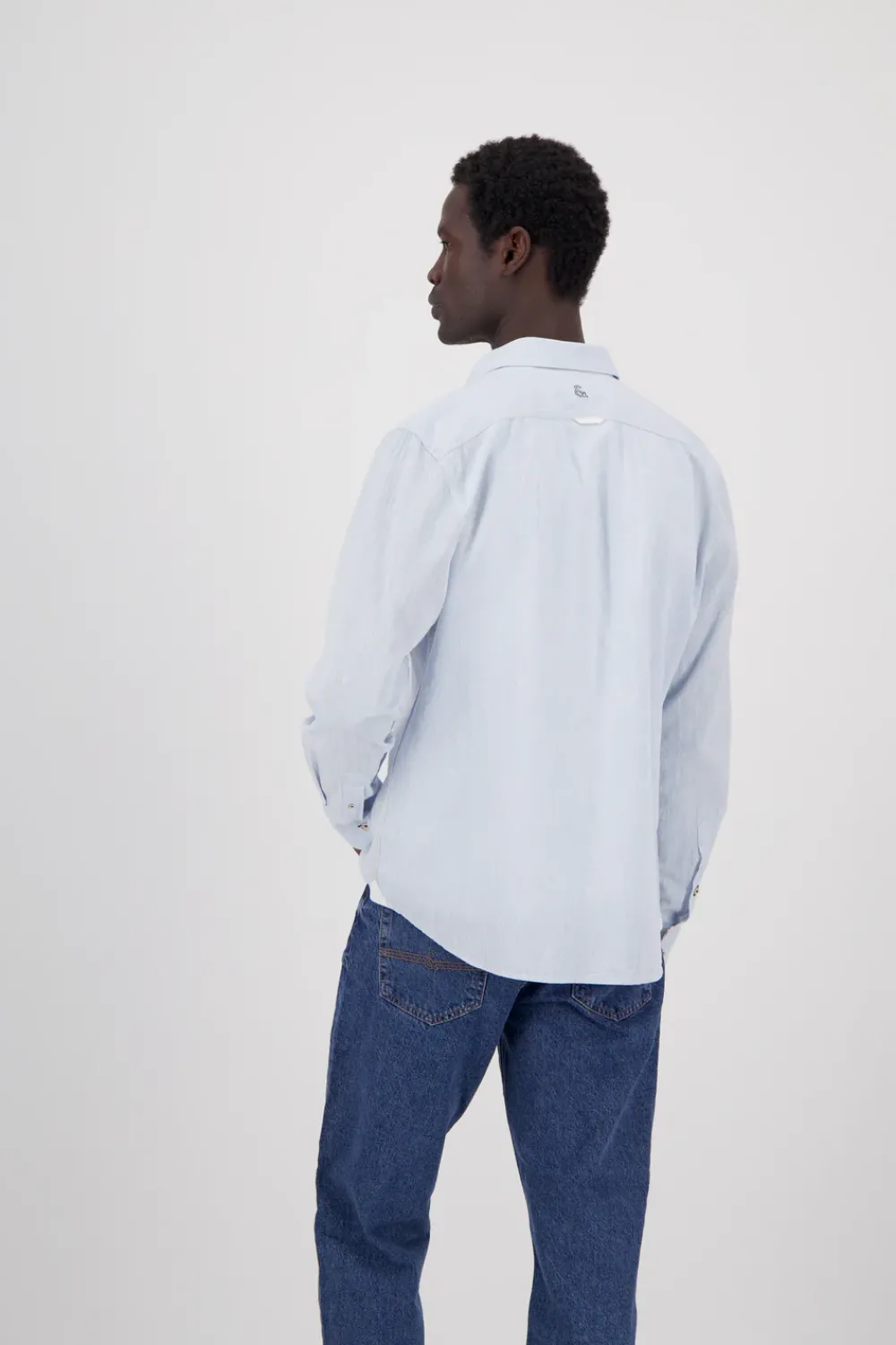 Colours & Sons Hemd Leinen Blend - Sky*Herren Hemden