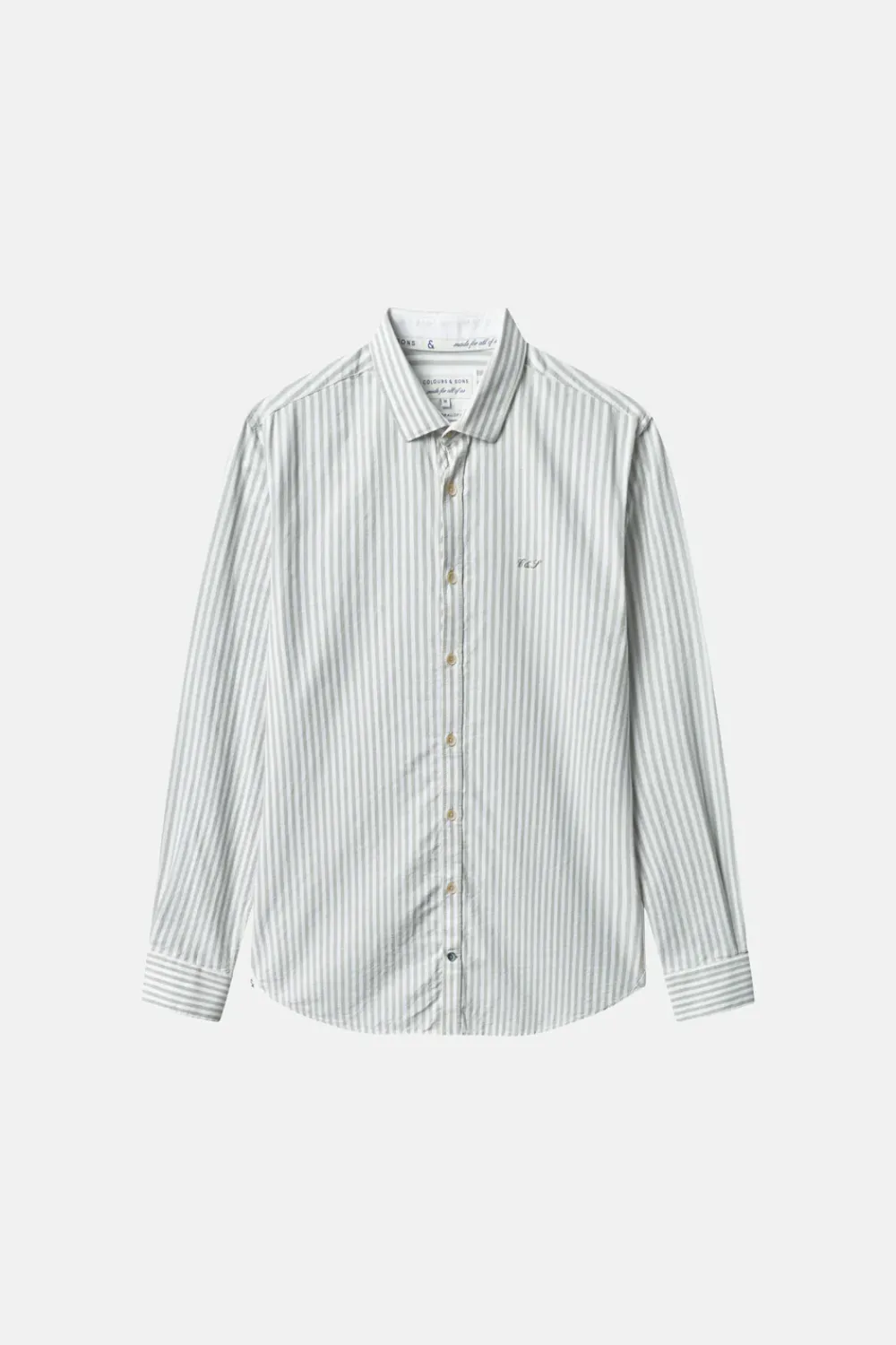 Colours & Sons Hemd Oxford Stripes - Matcha Stripes*Herren Hemden|Hemden