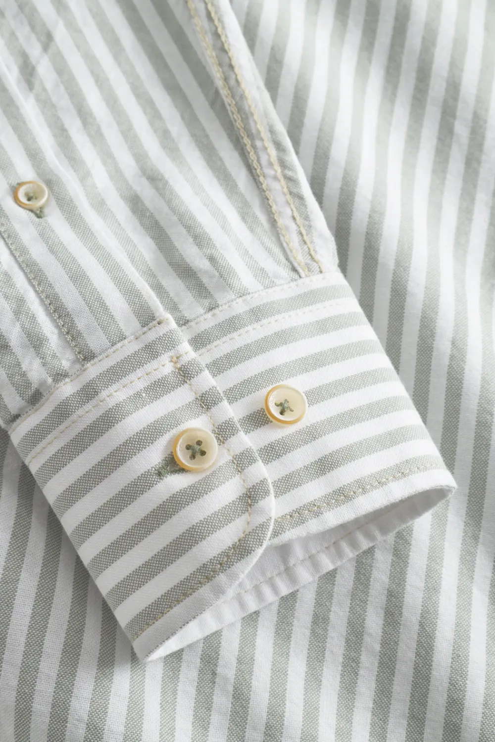 Colours & Sons Hemd Oxford Stripes - Matcha Stripes*Herren Hemden|Hemden