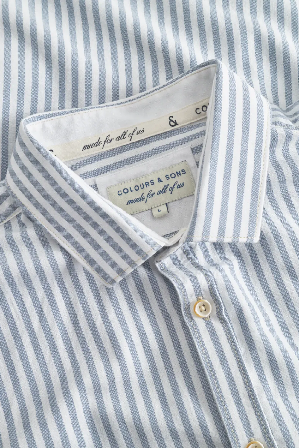Colours & Sons Hemd Oxford Stripes - Sky Stripes*Herren Hemden|Hemden