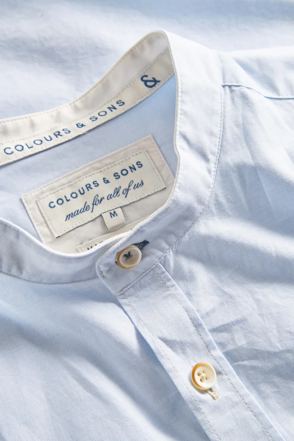 Colours & Sons Hemd Stehkragen - Sky*Herren Hemden