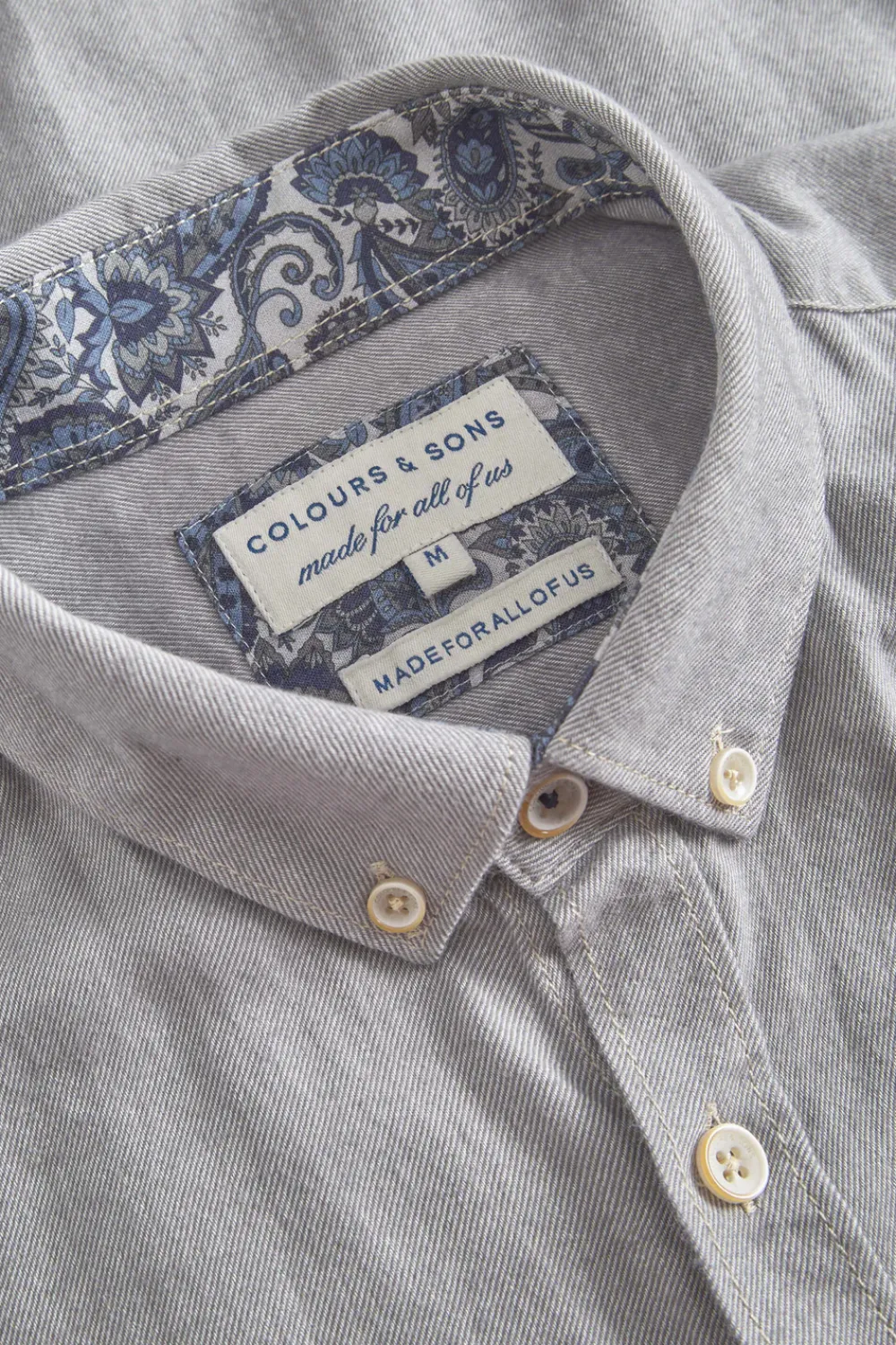 Colours & Sons Hemd Twill Basic - Silver*Herren Hemden|Hemden