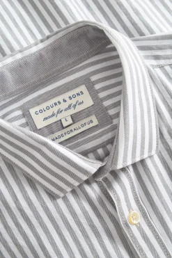 Colours & Sons Hemd Twill Basic - Silver Stripes*Herren Hemden|Hemden