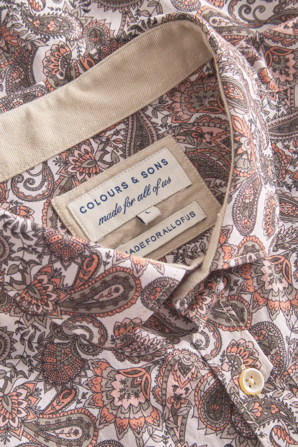 Colours & Sons Hemd-gemustert - Mezcal Paisley*Herren Hemden