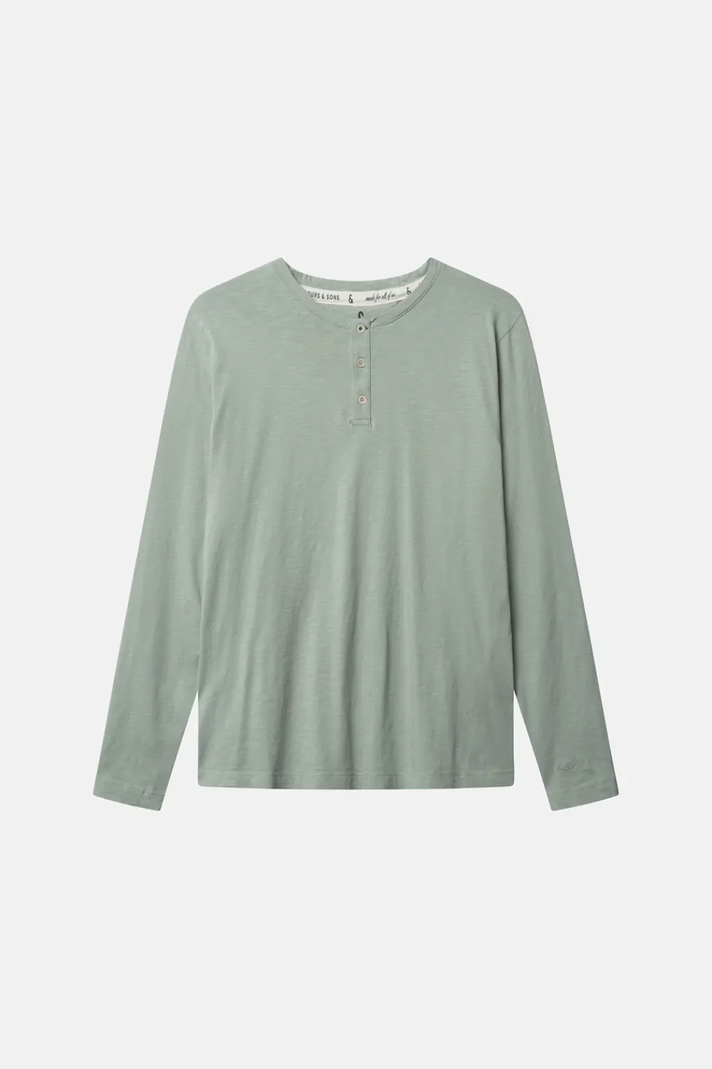 Colours & Sons Henley - Slub - Lime*Herren T-Shirts & Polos|Longsleeves