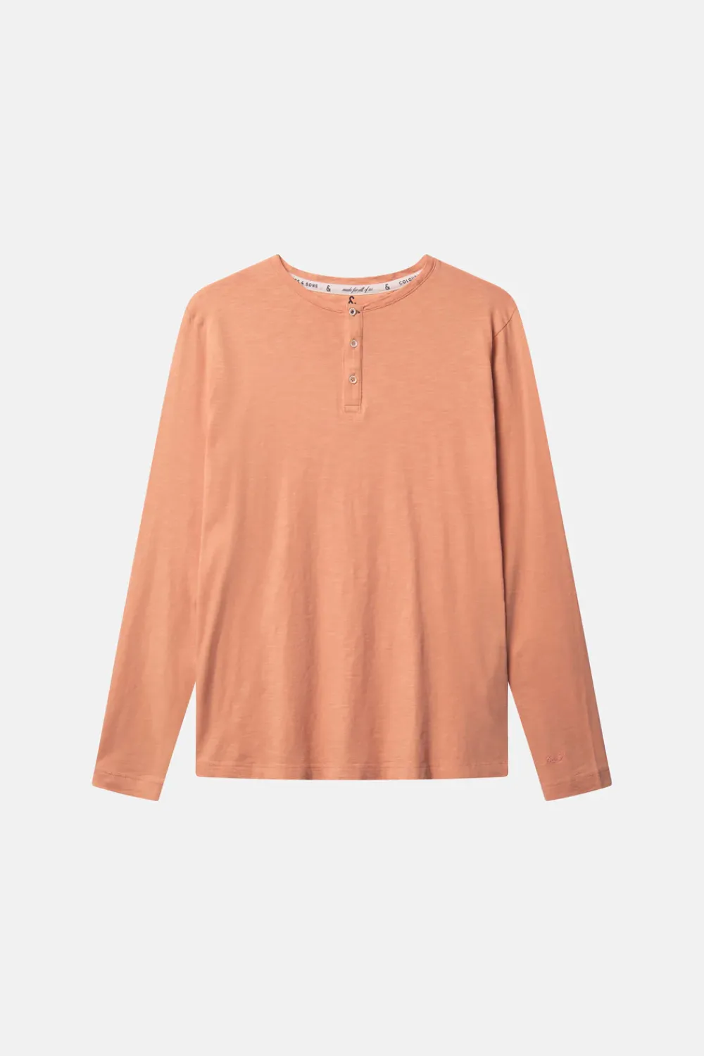 Colours & Sons Henley - Slub - Peach*Herren T-Shirts & Polos|Longsleeves