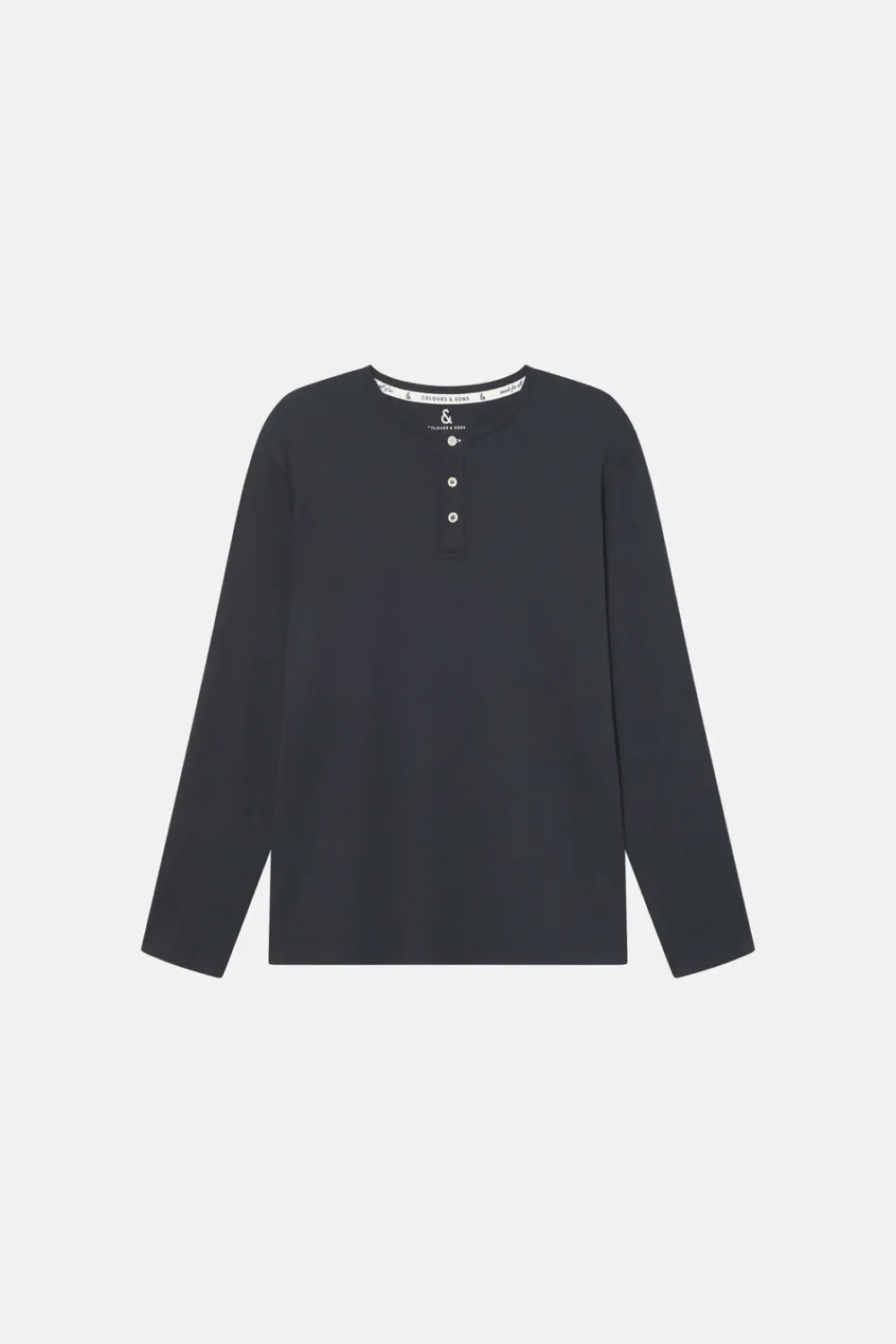 Colours & Sons Henley Shirt Slub - Anthracite*Herren T-Shirts & Polos|Longsleeves