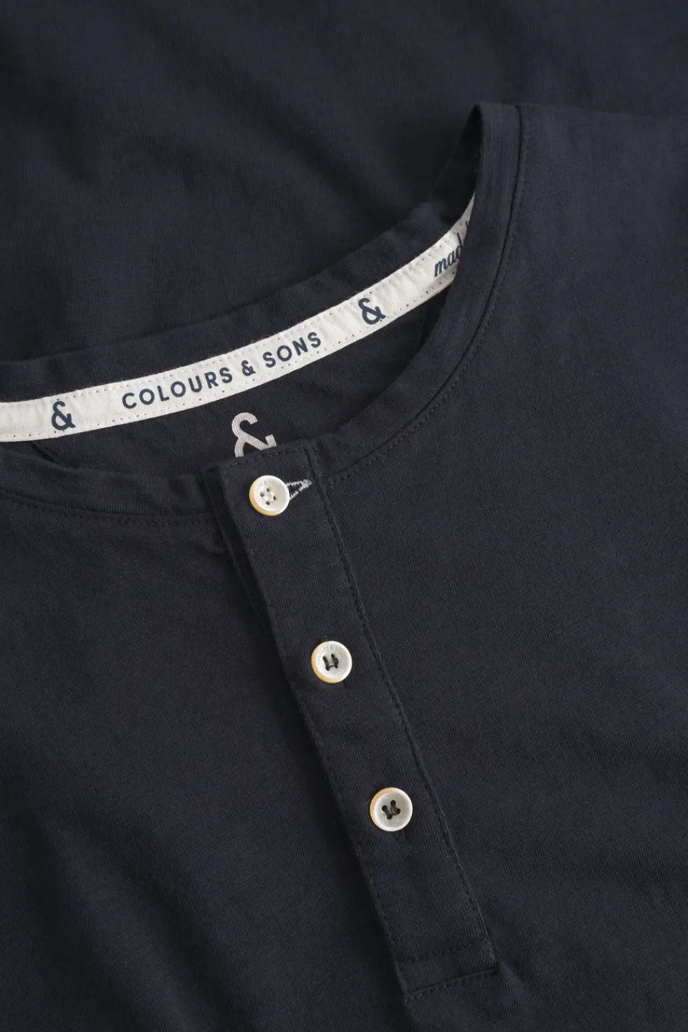 Colours & Sons Henley Shirt Slub - Anthracite*Herren T-Shirts & Polos|Longsleeves
