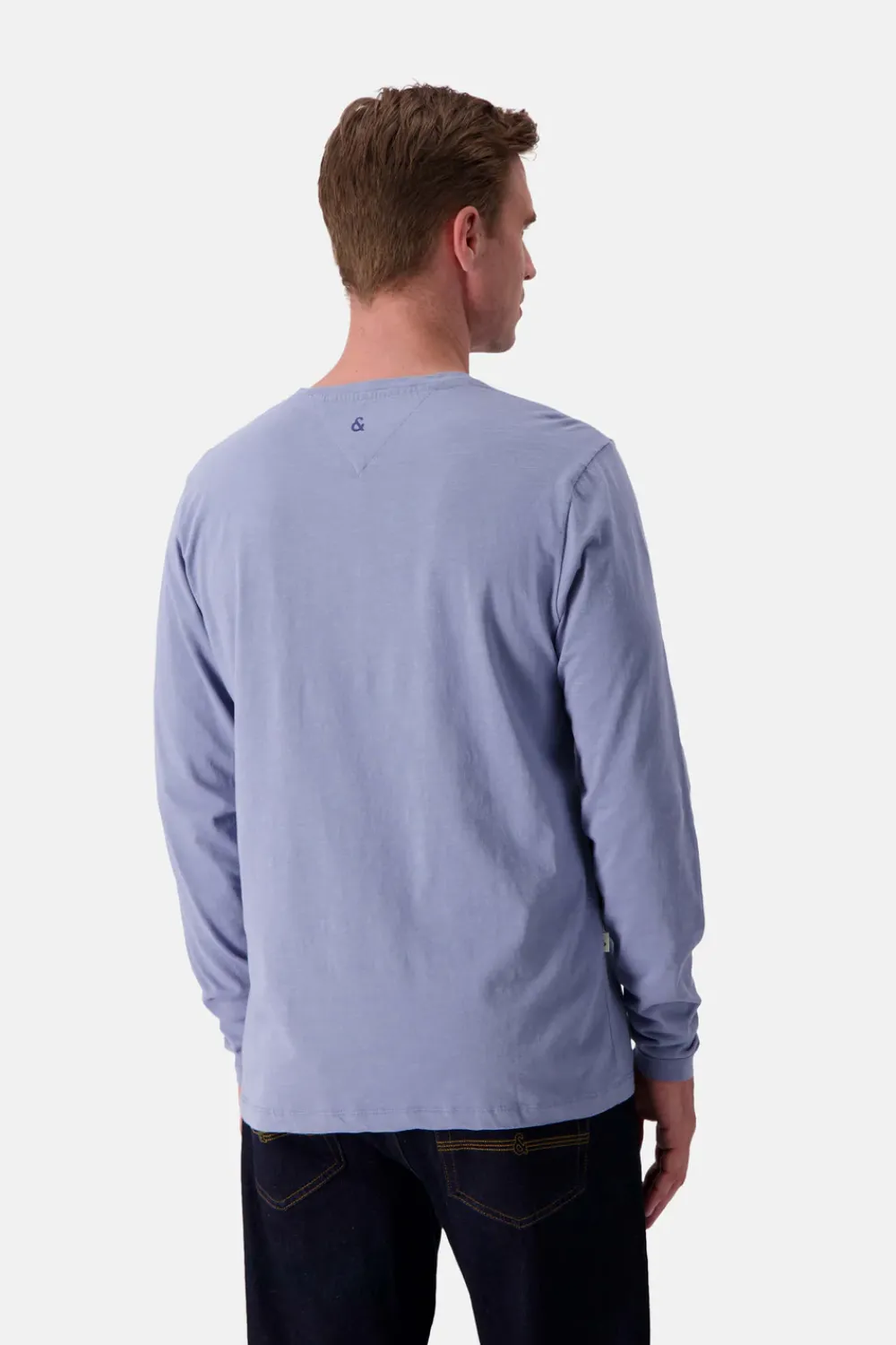 Colours & Sons Henley Shirt Slub - Denim*Herren T-Shirts & Polos|Longsleeves