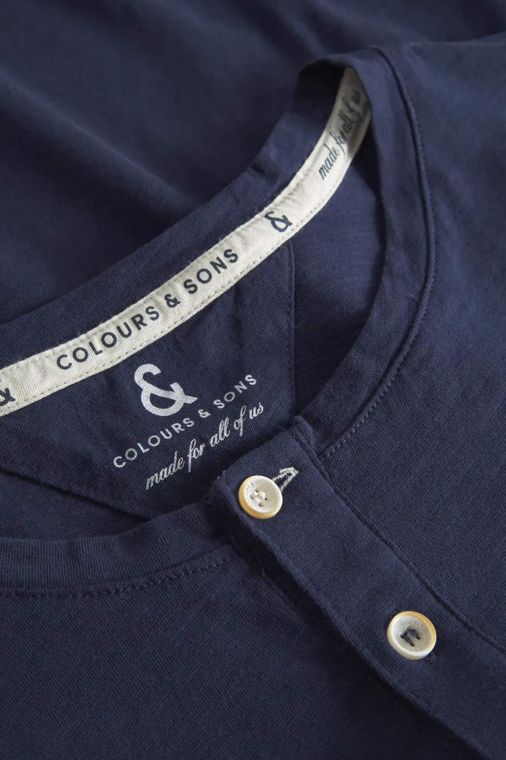 Colours & Sons Henley Shirt Slub - Navy*Herren T-Shirts & Polos|Longsleeves