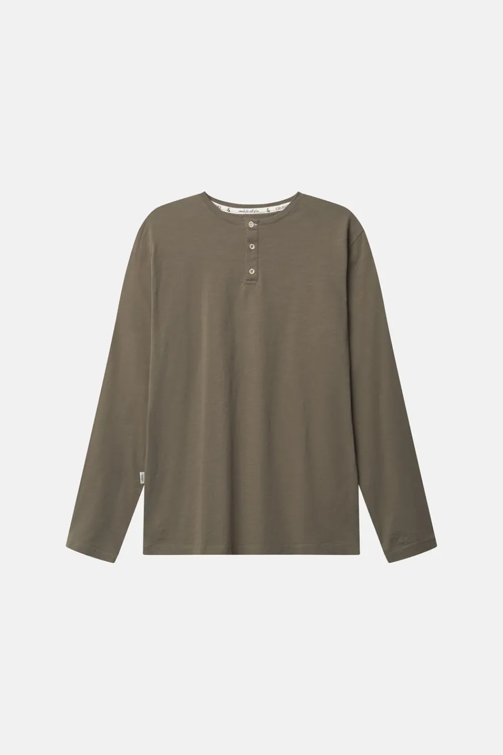 Colours & Sons Henley Shirt Slub - Olive*Herren T-Shirts & Polos|Longsleeves