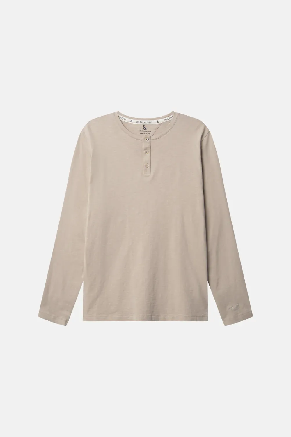 Colours & Sons Henley Shirt Slub - Tent*Herren T-Shirts & Polos|Longsleeves