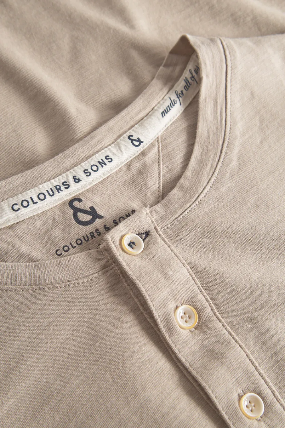 Colours & Sons Henley Shirt Slub - Tent*Herren T-Shirts & Polos|Longsleeves