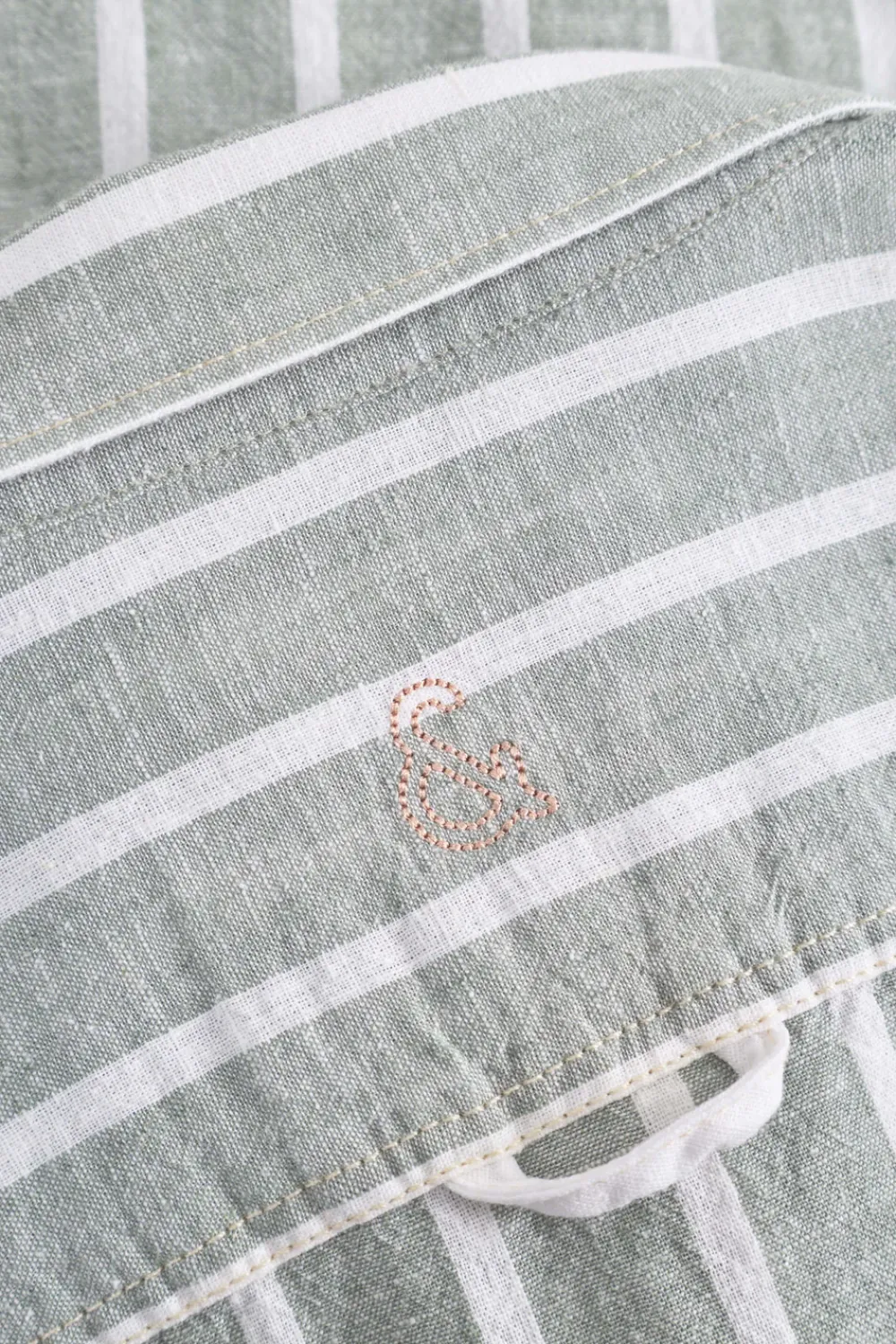 Colours & Sons Linen Shirt striped - Wasabi Stripes*Herren Hemden