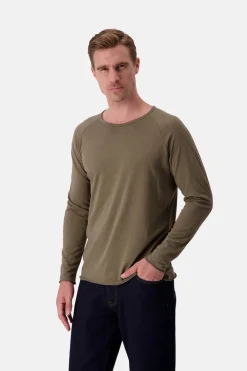 Colours & Sons Longsleeve Slub - Olive*Herren T-Shirts & Polos|Longsleeves