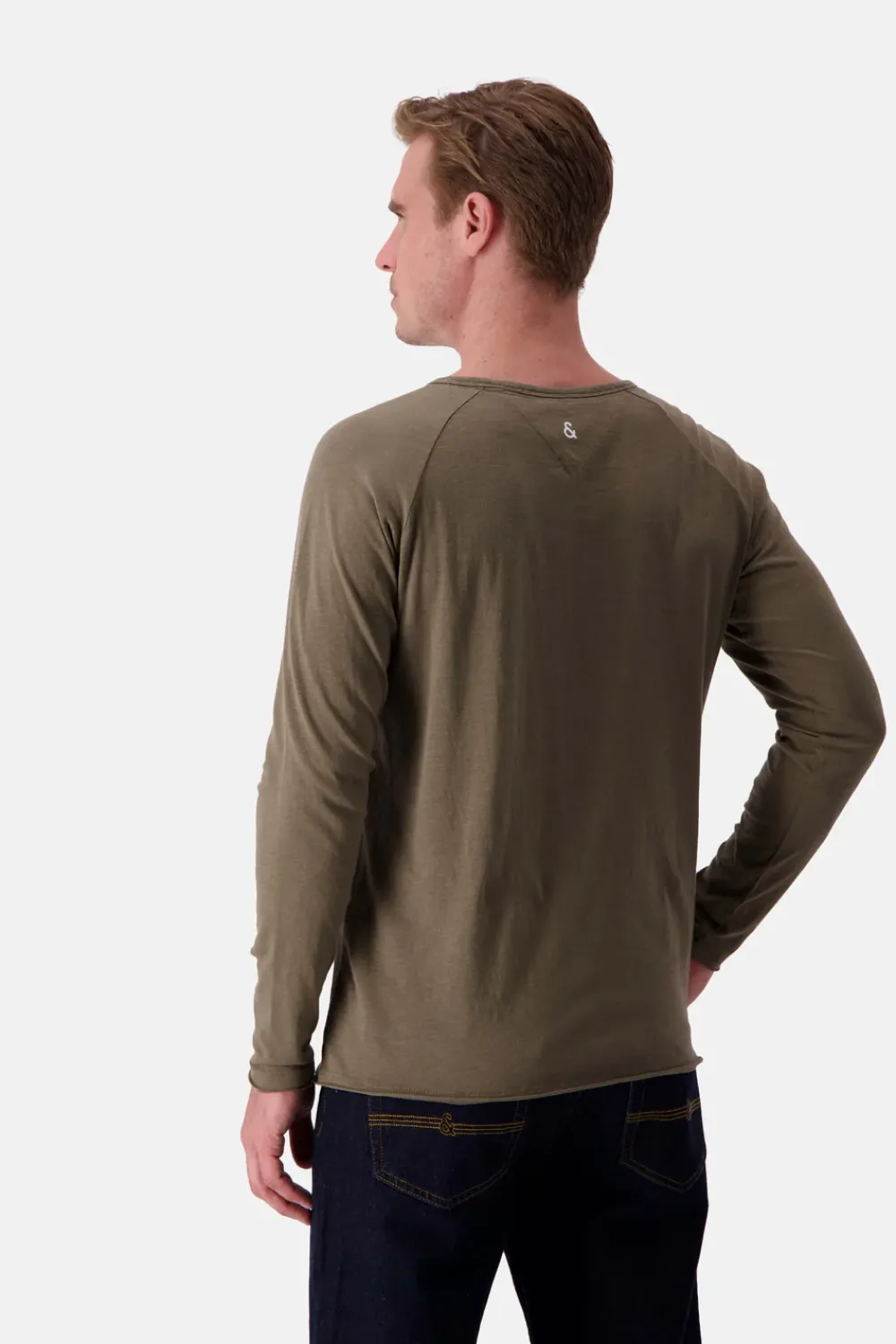 Colours & Sons Longsleeve Slub - Olive*Herren T-Shirts & Polos|Longsleeves