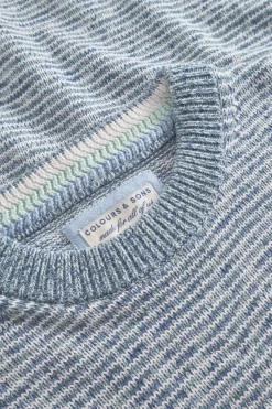 Colours & Sons Mouliné Pullover - Dove Mouliné*Herren Pullover